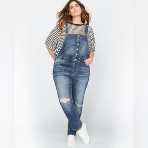 Addition Elle Love & Legend Denim Overalls Size 14
